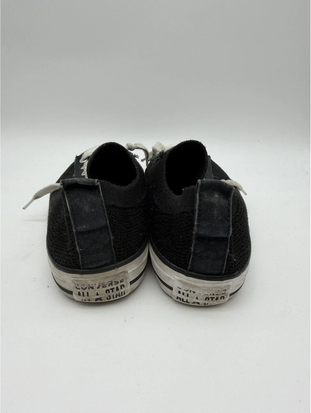 Converse All Star Youth Black Knit Low Top Sneakers Size 3
